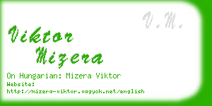 viktor mizera business card